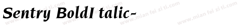 Sentry BoldI talic字体转换
